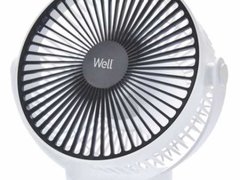 Ventilator de masa portabil Well Brisk, 18cm, acumulator